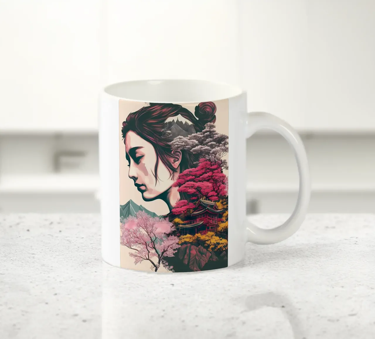 Ciliegio in fiore Giappone Arte tazza in ceramica da Mikesell