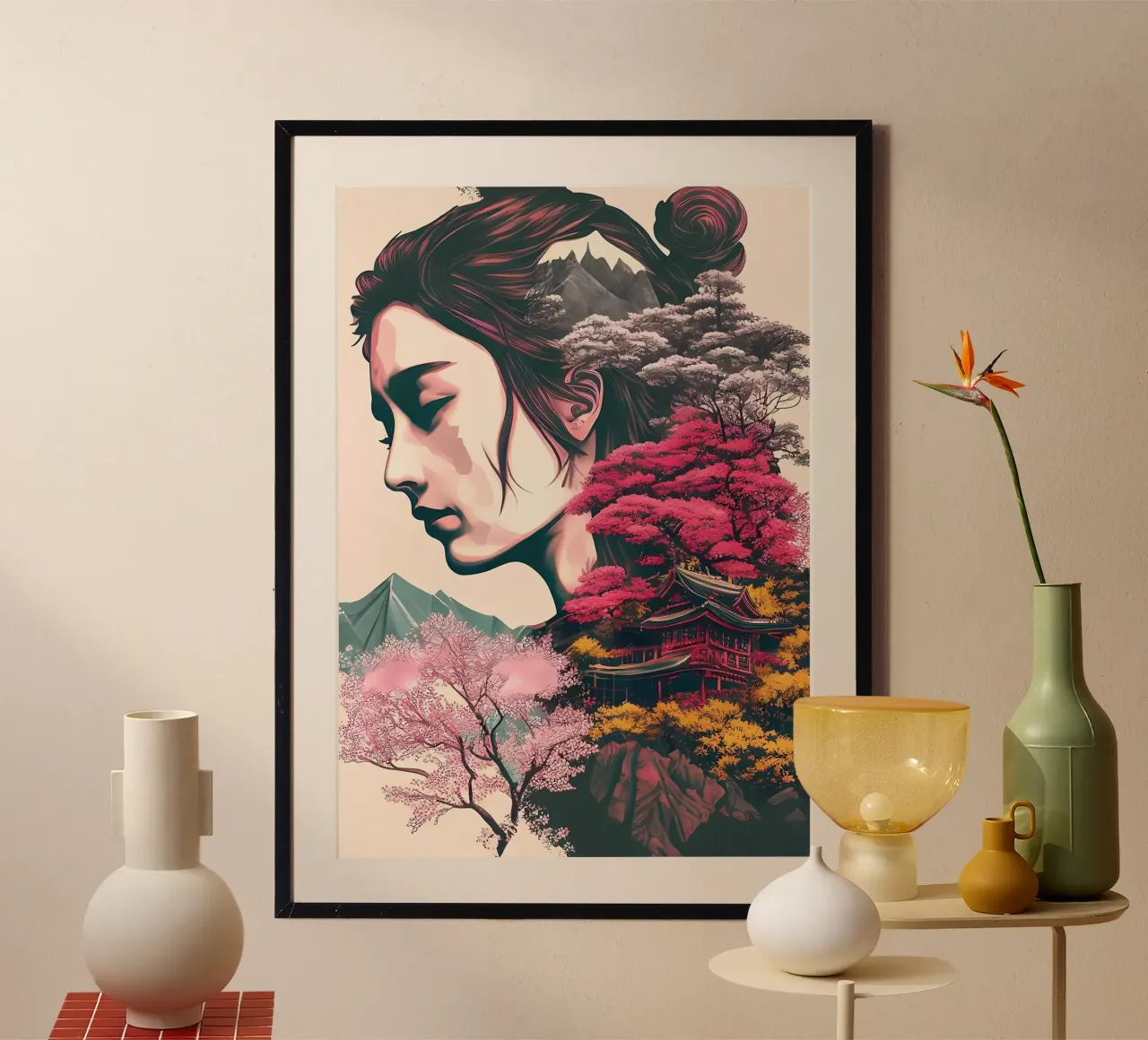 Ciliegio in fiore Giappone Arte poster da Mikesell