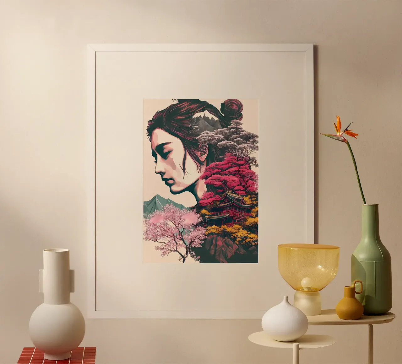 Ciliegio in fiore Giappone Arte poster da Mikesell