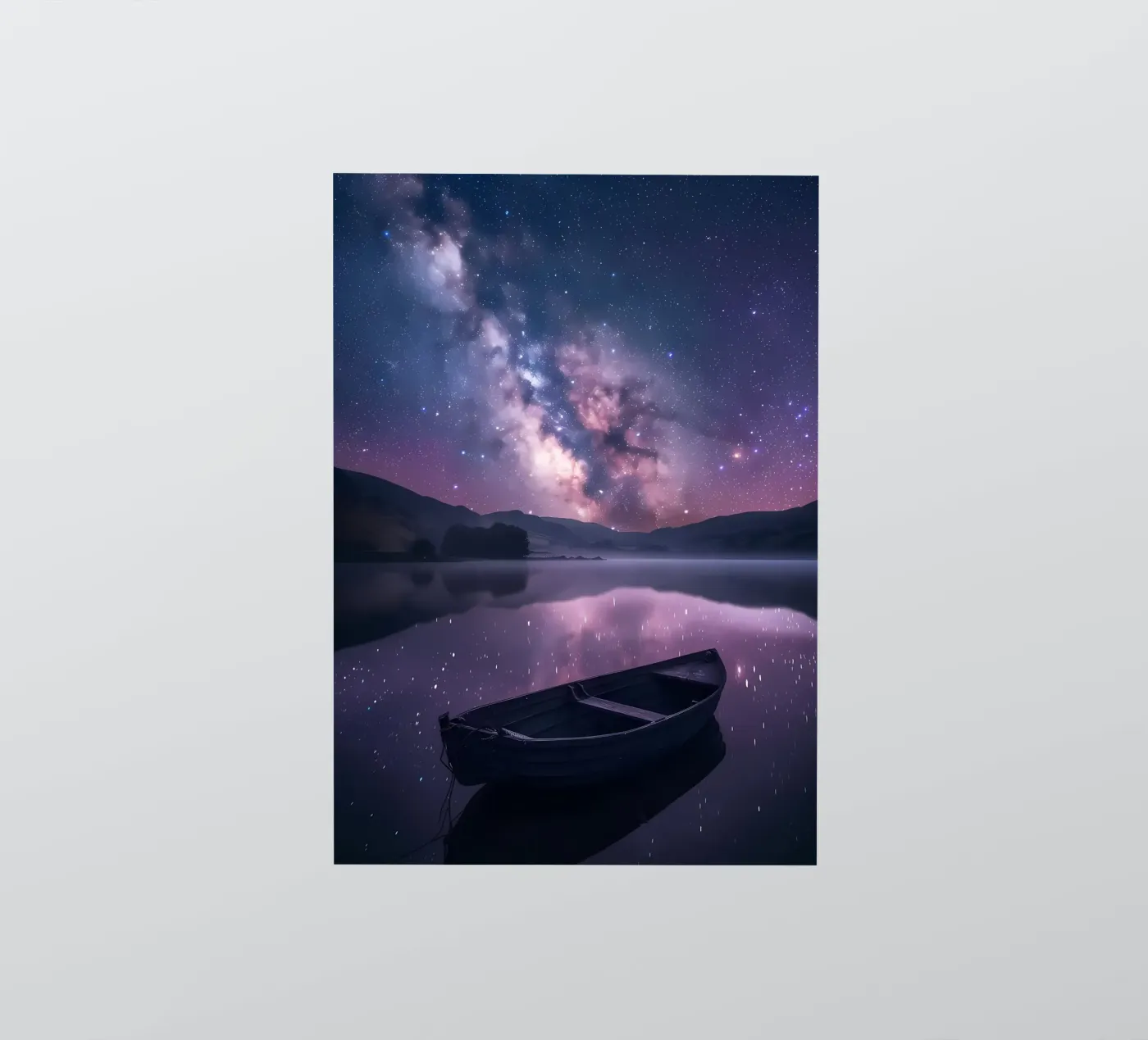Reflexion der Galaxie Sticker von Ginnery