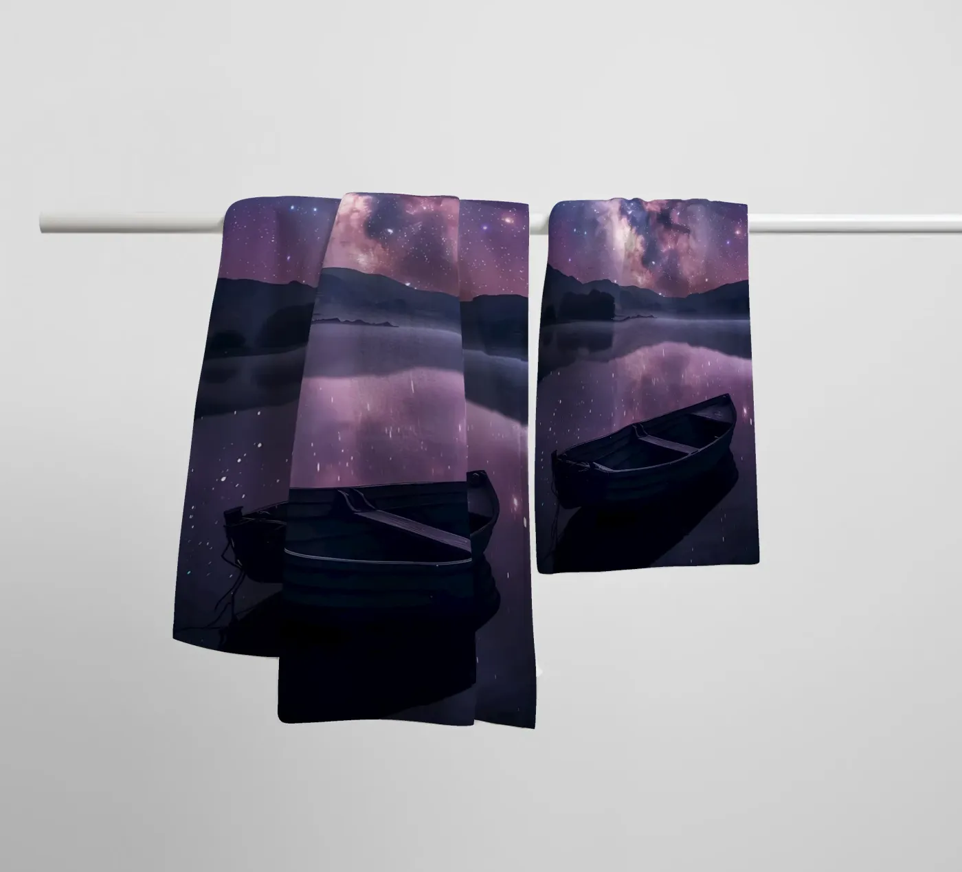 Galaxy Reflection towel by Ginnery