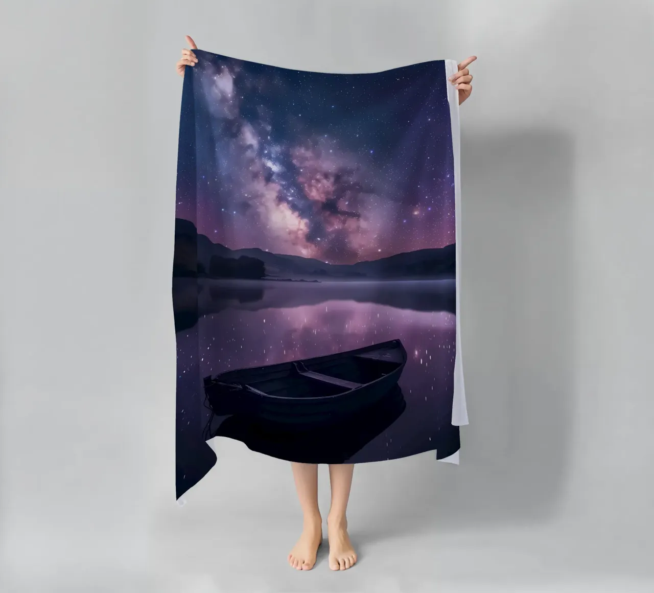 Galaxy Reflection beach towel by Ginnery