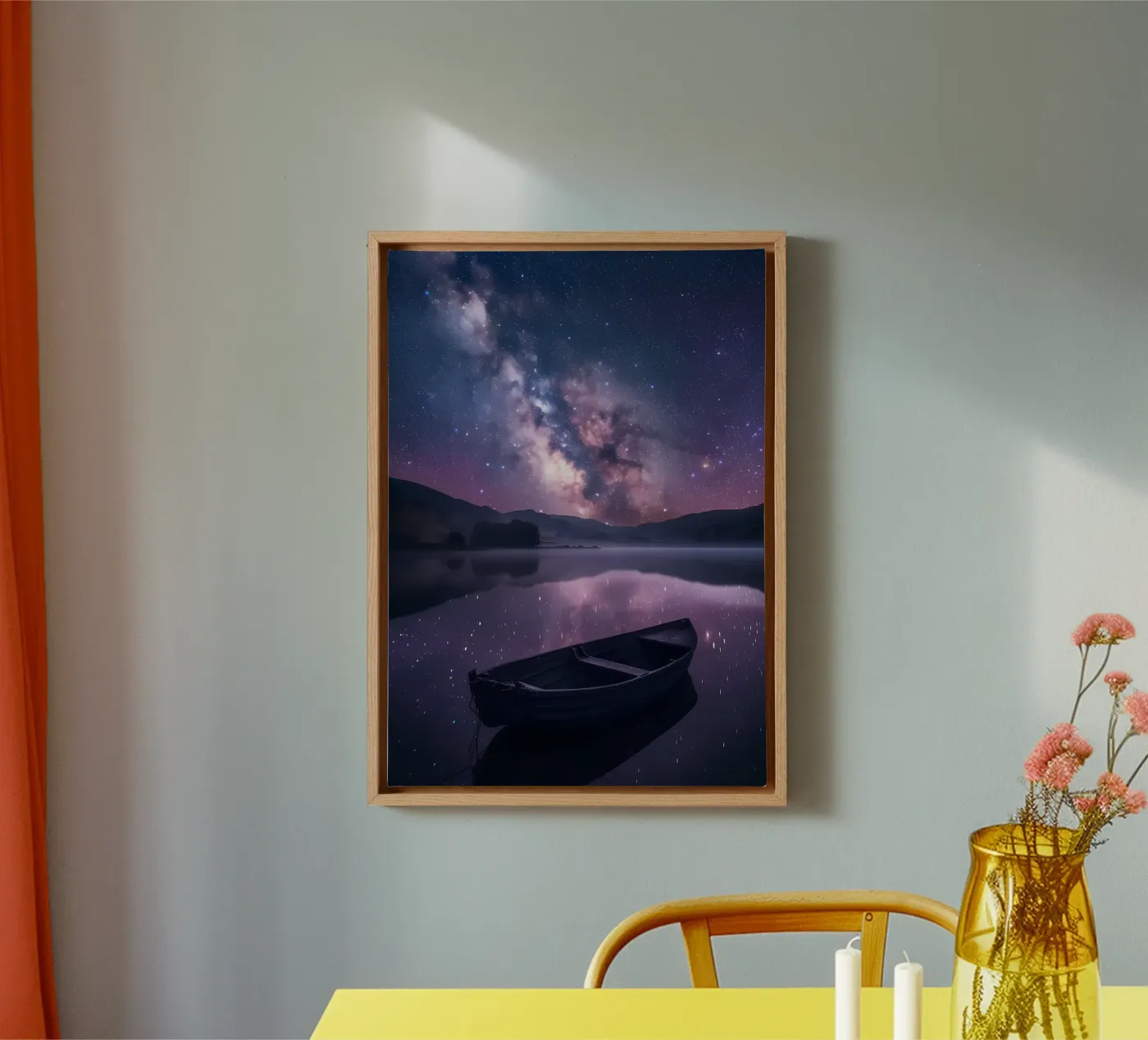 Galaxy Reflection canvas by Ginnery