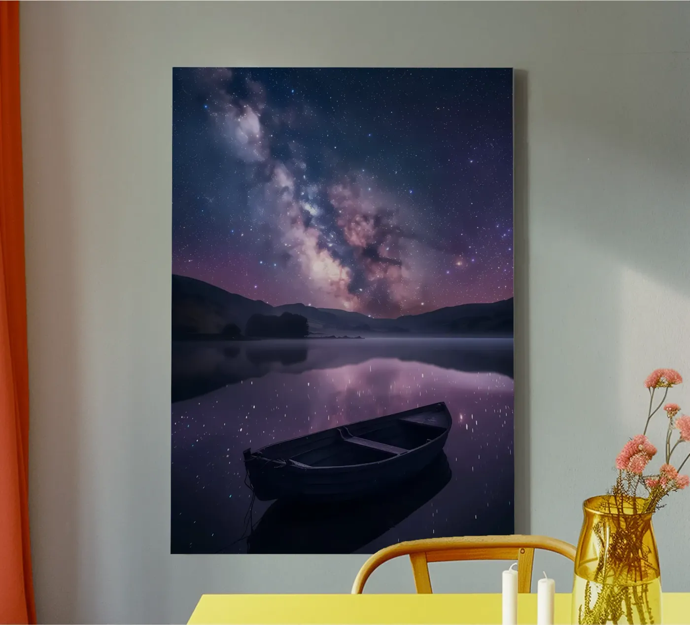 Galaxy Reflection canvas by Ginnery