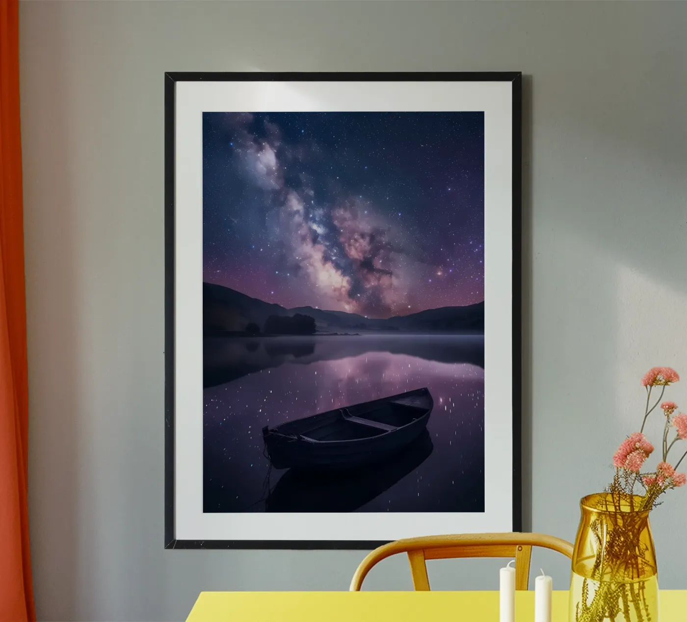 Galaxy Reflection poster by Ginnery
