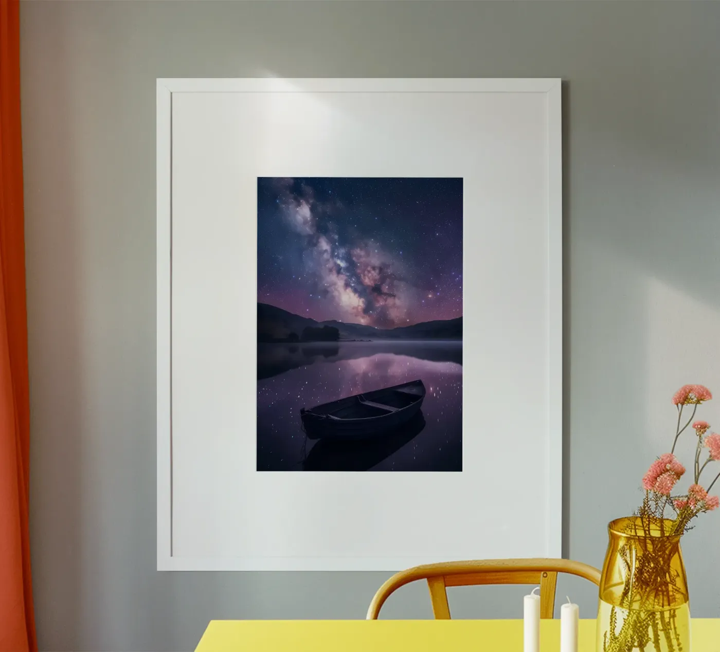 Galaxy Reflection poster by Ginnery