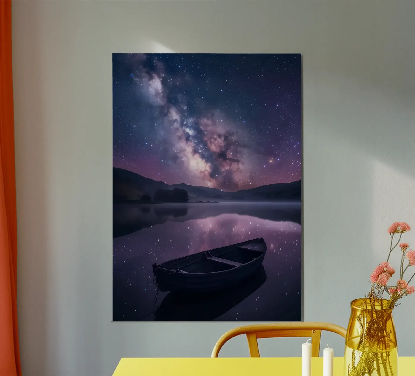 Galaxy Reflection poster by Ginnery