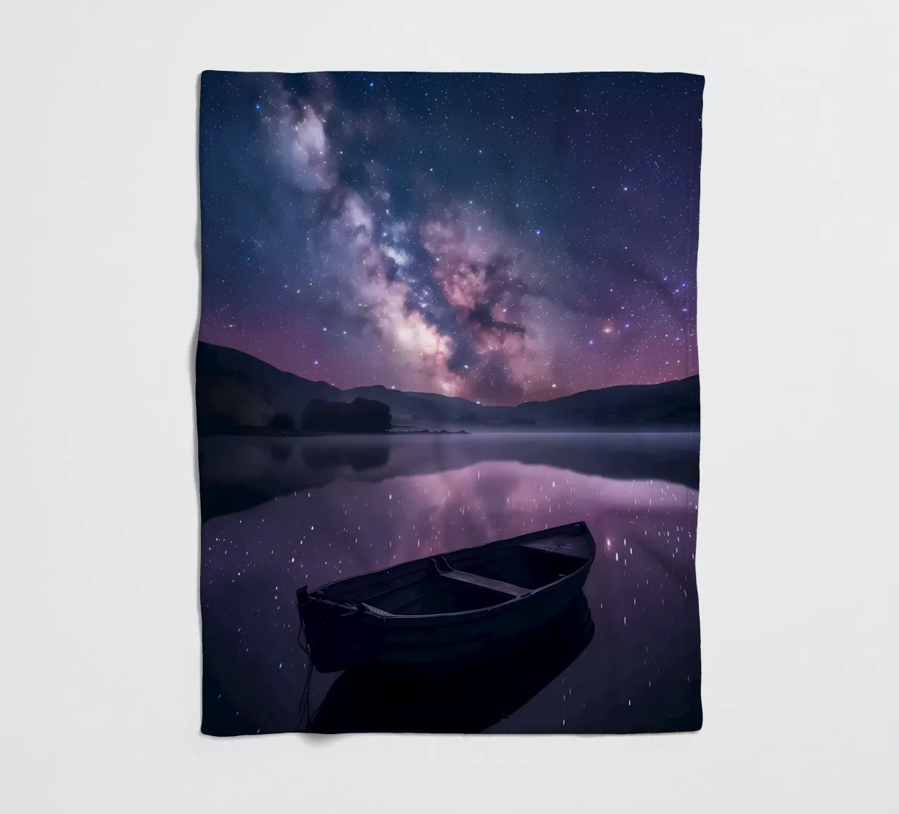 Reflexion der Galaxie Fleecedecke von Ginnery