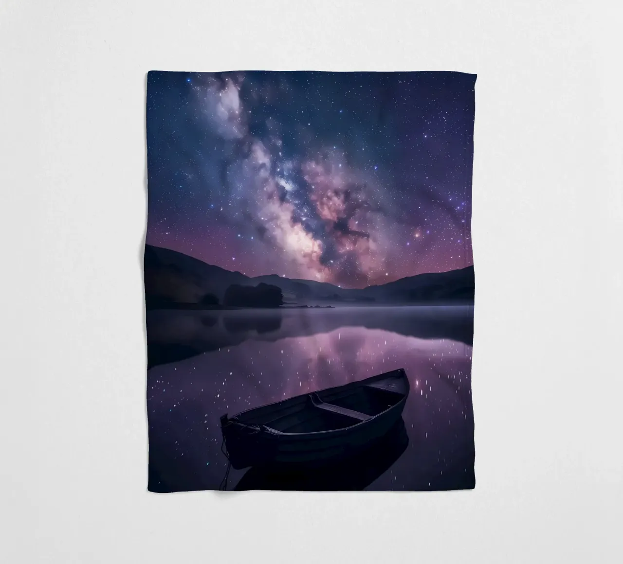 Reflexion der Galaxie Fleecedecke von Ginnery