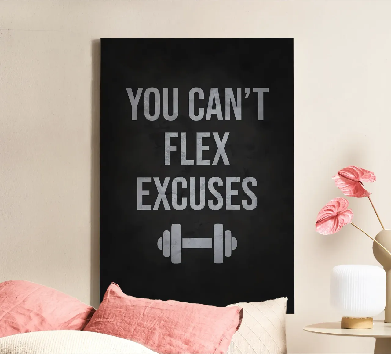 You Can't Flex Excuses canvas by Delaplane