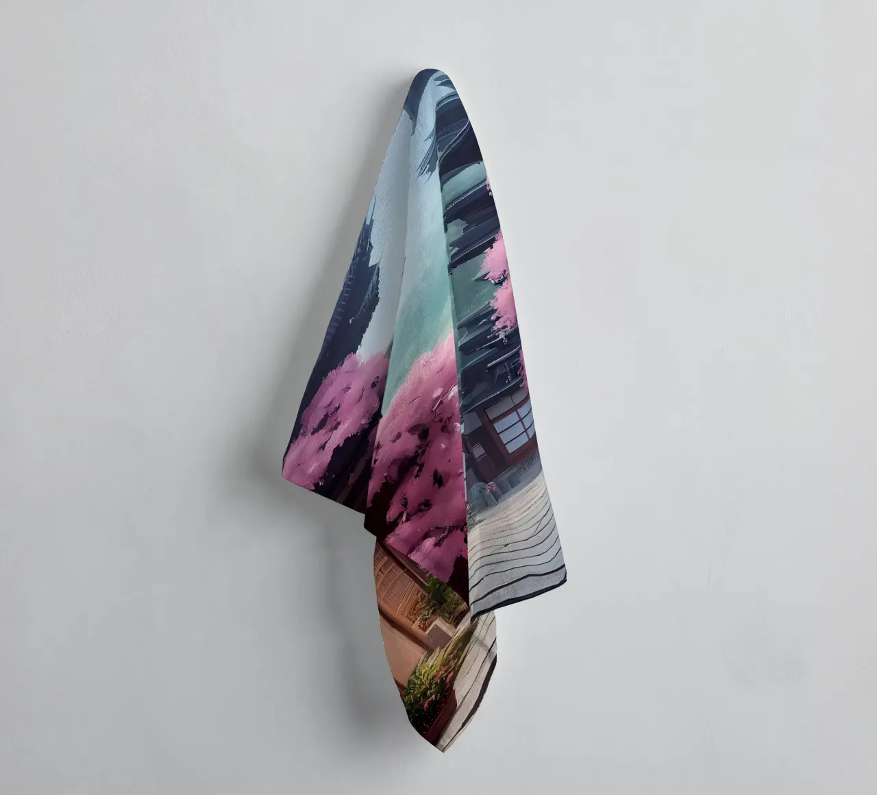 Fleur de cerisier Japon Art serviette de bain de Mikesell