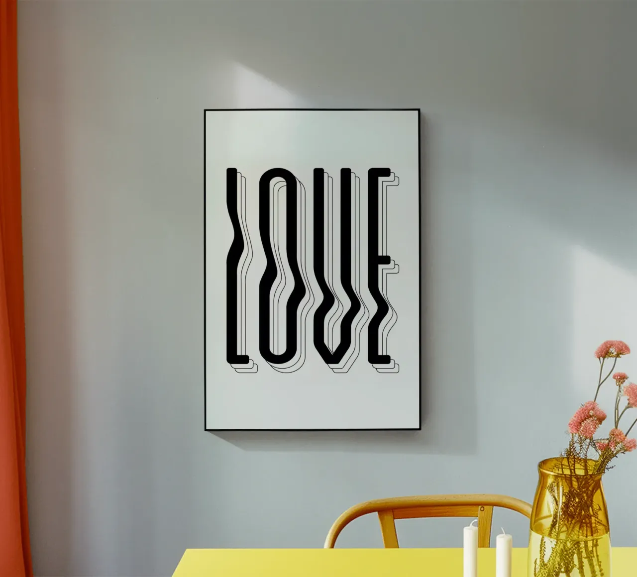 Love Wavy plexiglass da Mottos by Sinan Saydik