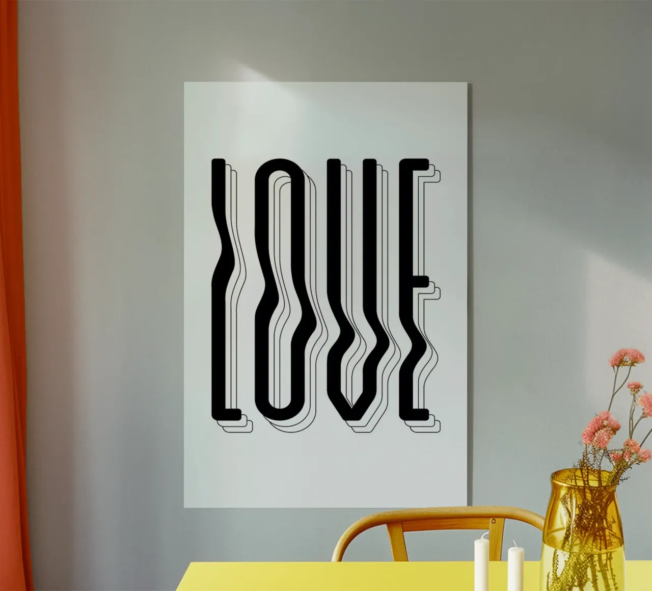 Love Wavy plexiglass da Mottos by Sinan Saydik