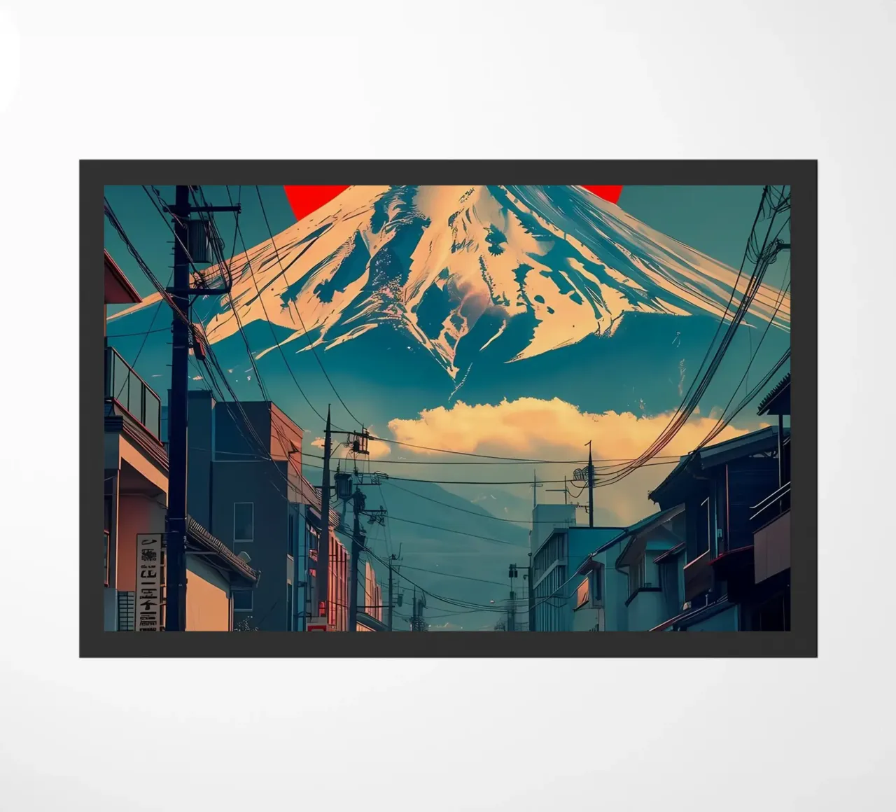 Città retrò del Monte Fuji zerbino da Ginnery
