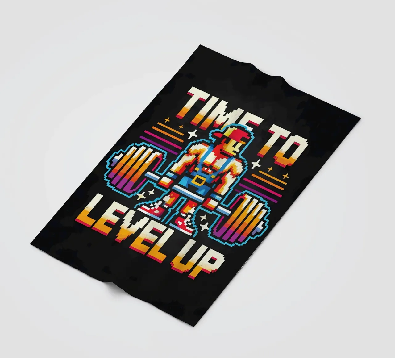 Time To Level Up, Gym Gamer, Workout Gaming fleece blanket by Delaplane