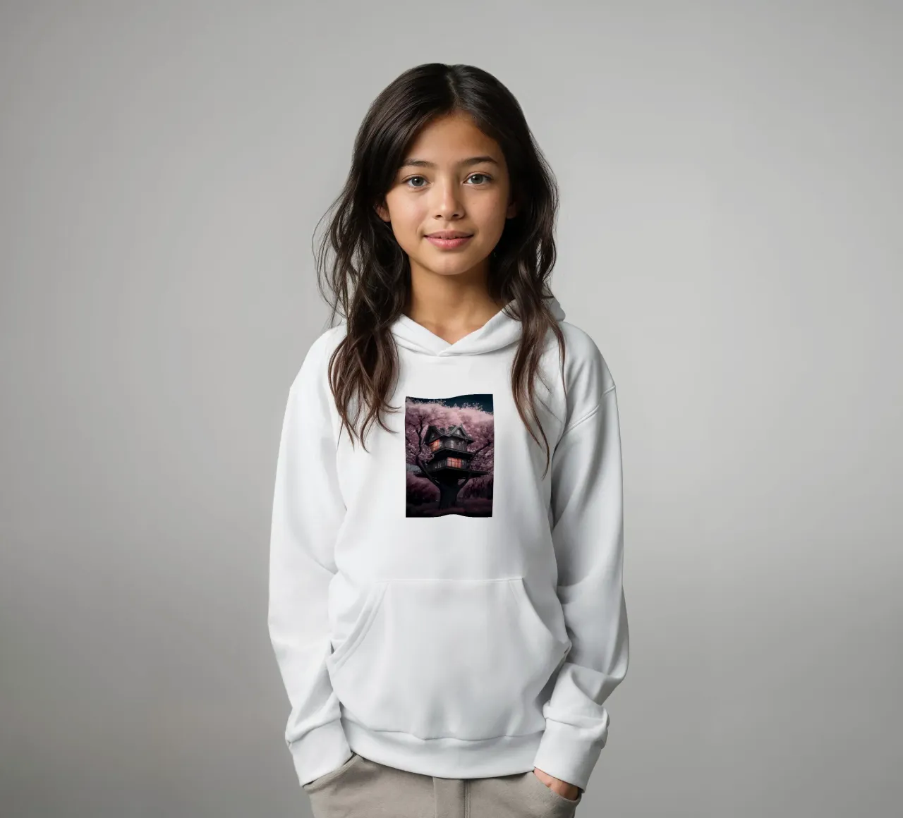 Cherry Blossom Japan Art kids hoodie by Mikesell