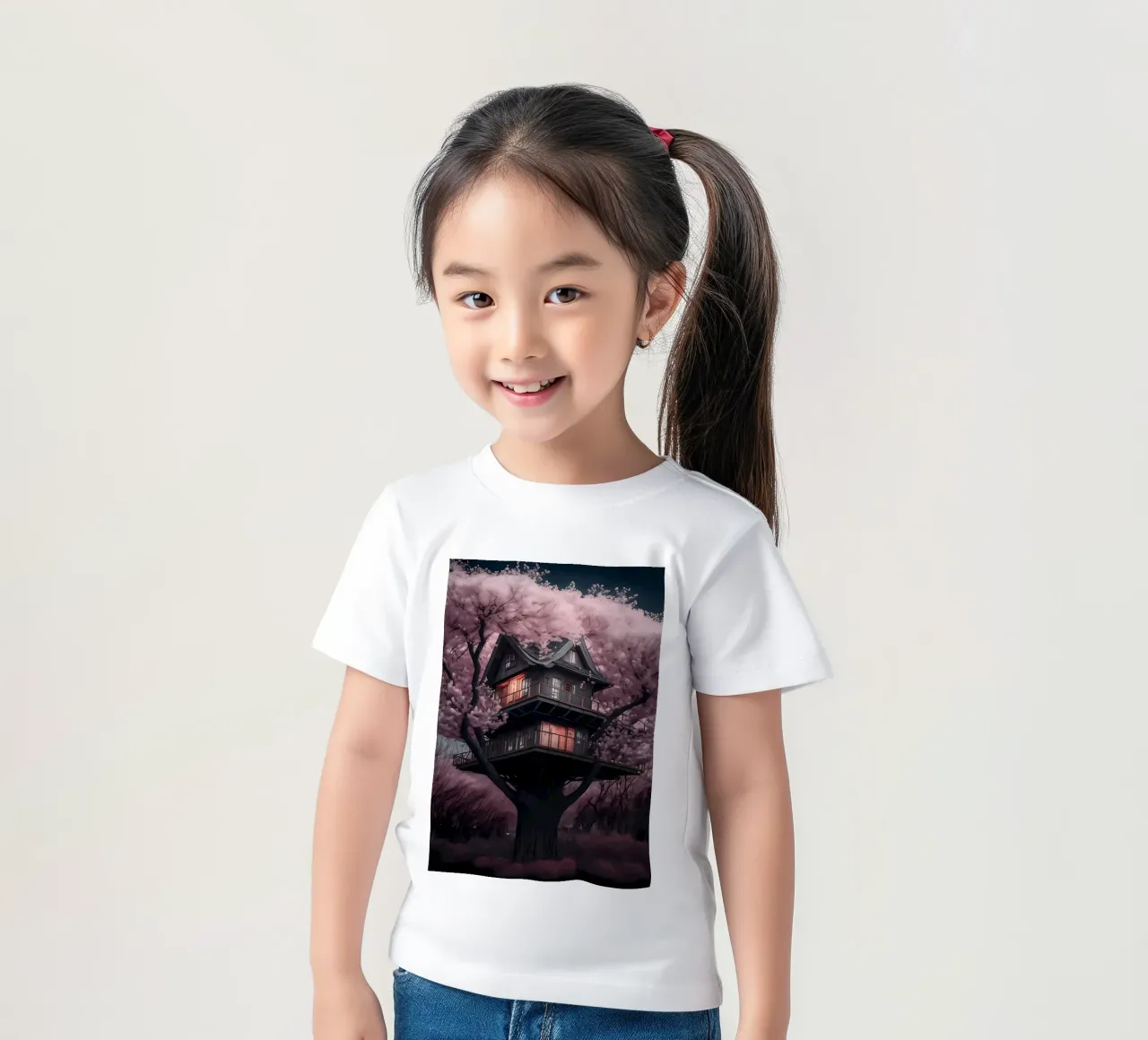 Cherry Blossom Japan Art kids t-shirt by Mikesell