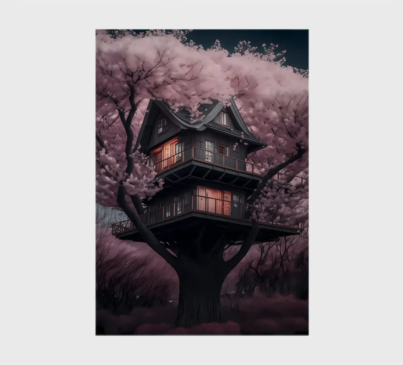 Kirschblüte Japan Kunst Notizbuch von Mikesell