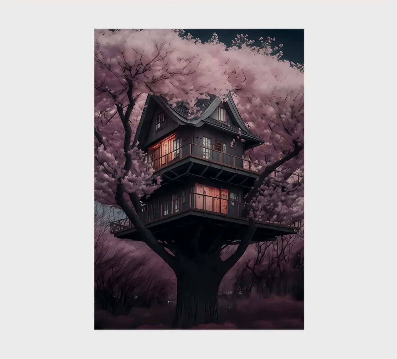 Kirschblüte Japan Kunst Notizbuch von Mikesell