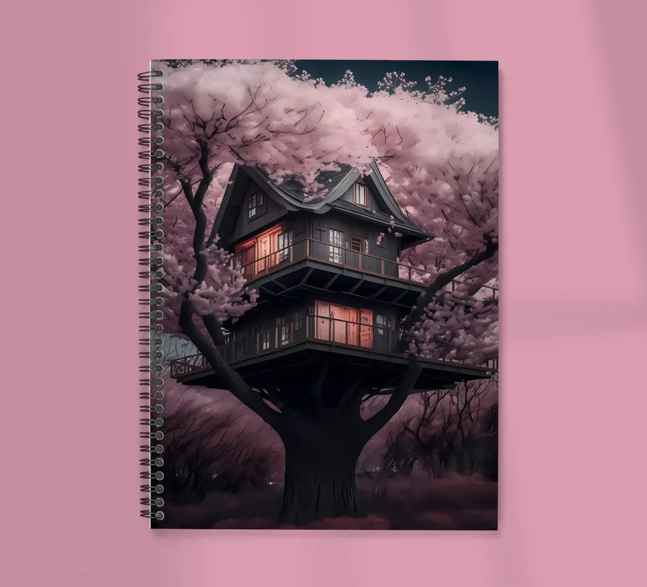 Cherry Blossom Japan Art spiral notebook by Mikesell