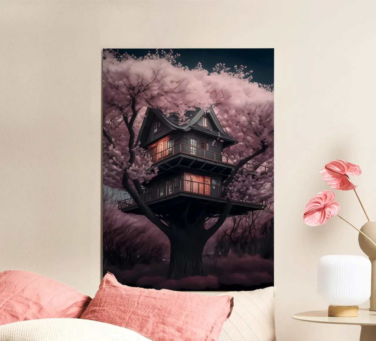 Cherry Blossom Japan Art alu-dibond by Mikesell