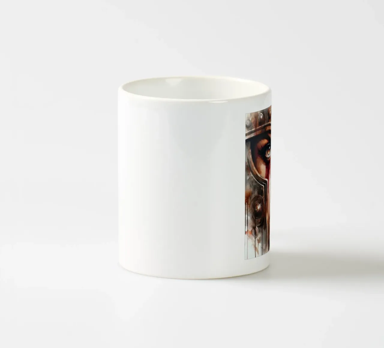 Acquerello Donna vichinga moderna tazza in ceramica da Chromatic Fusion Studio