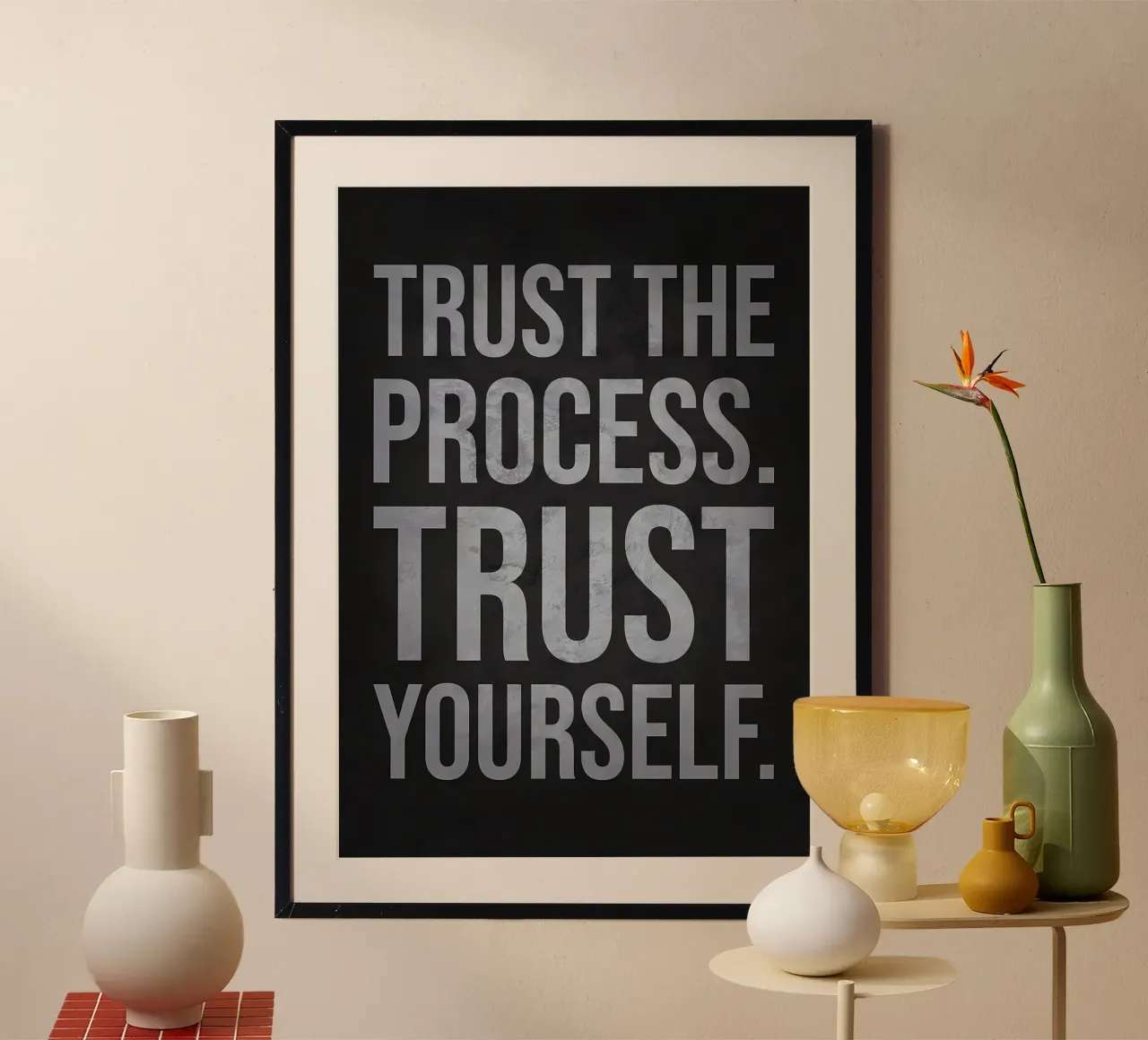 Fiducia nel processo Preventivo poster con telaio in alluminio da Delaplane