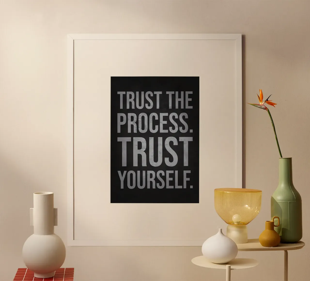 Fiducia nel processo Preventivo poster con telaio in alluminio da Delaplane