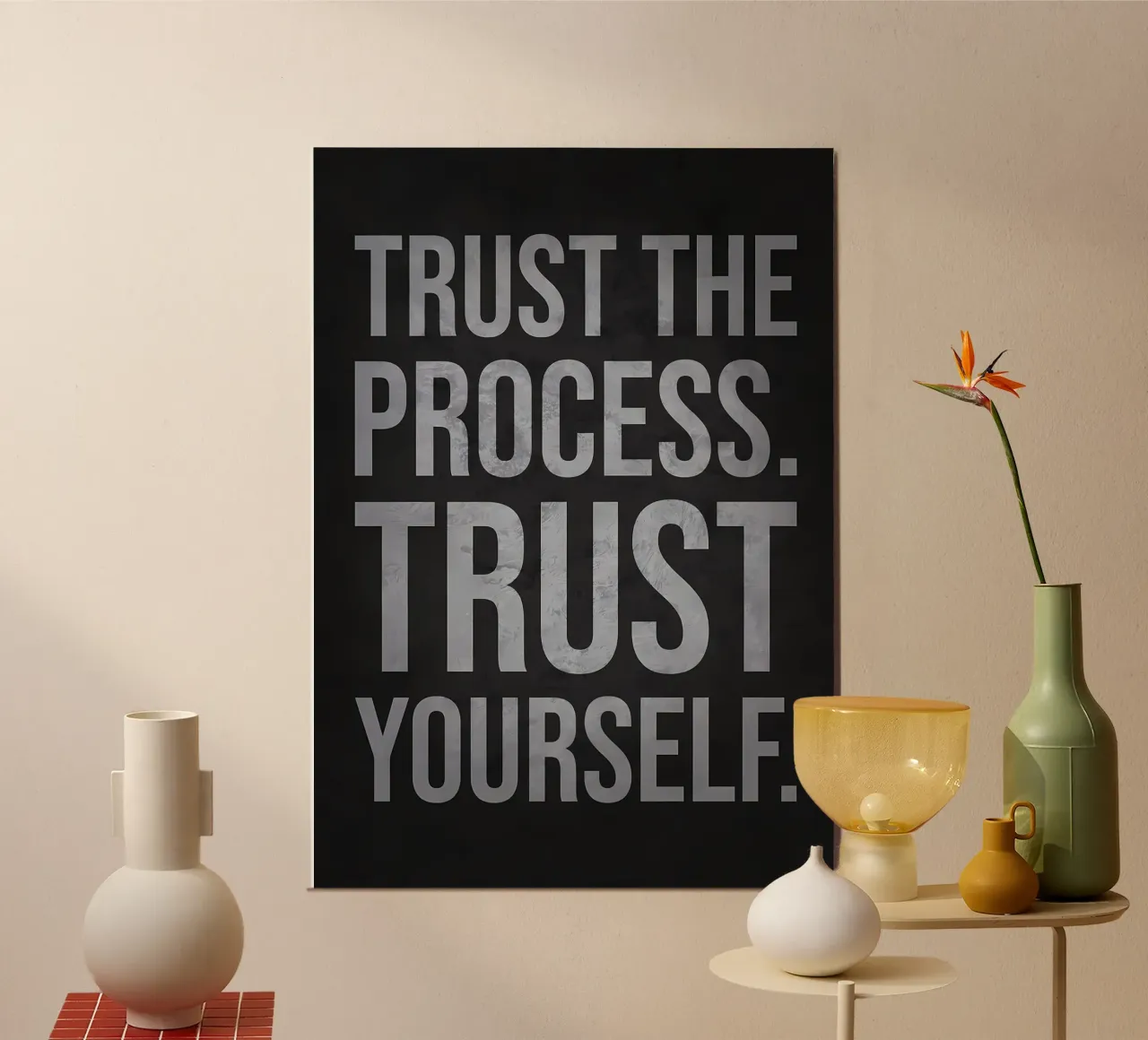 Fiducia nel processo Preventivo poster con telaio in alluminio da Delaplane