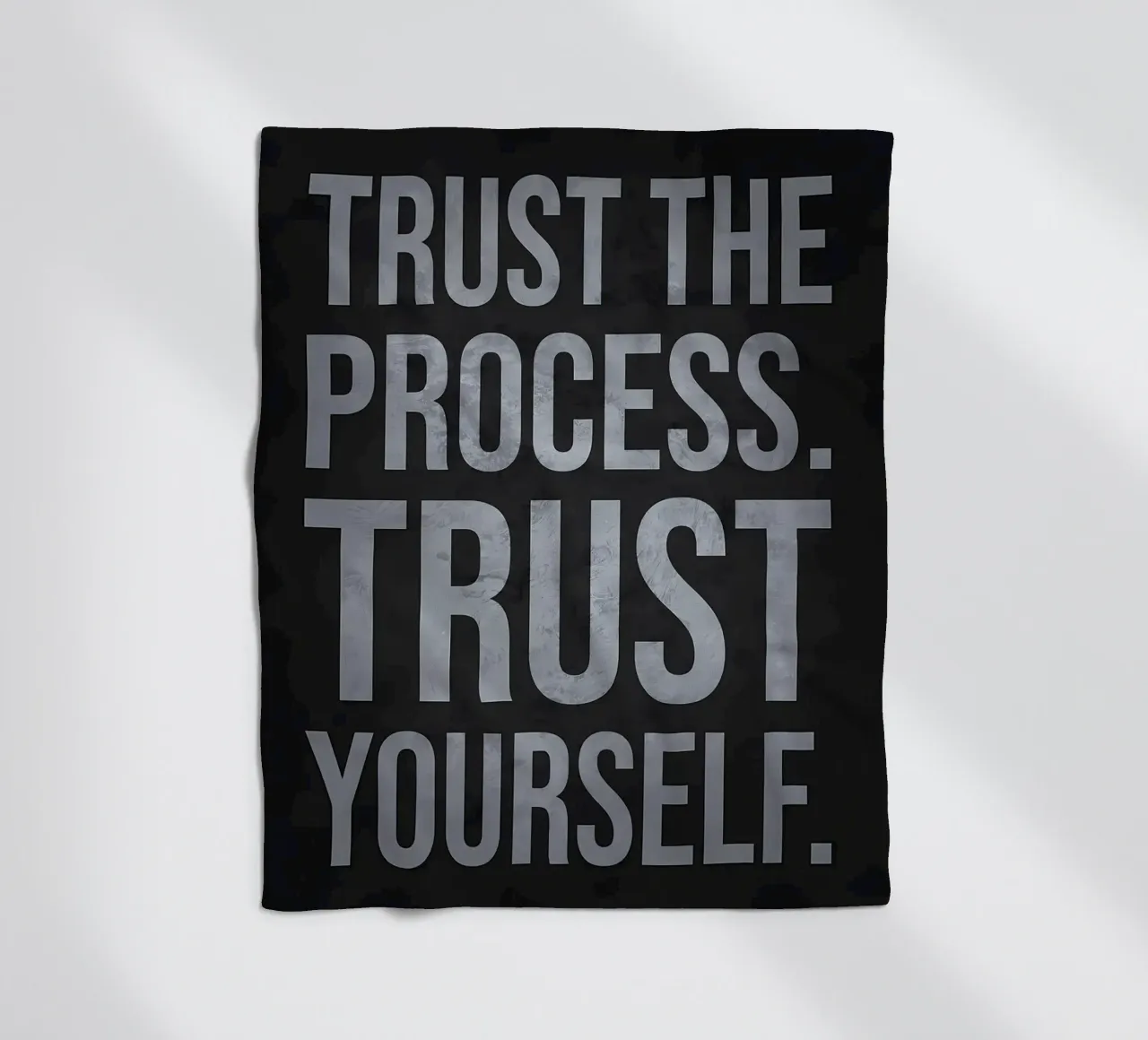 Trust the Process Quote fleece blanket by Delaplane