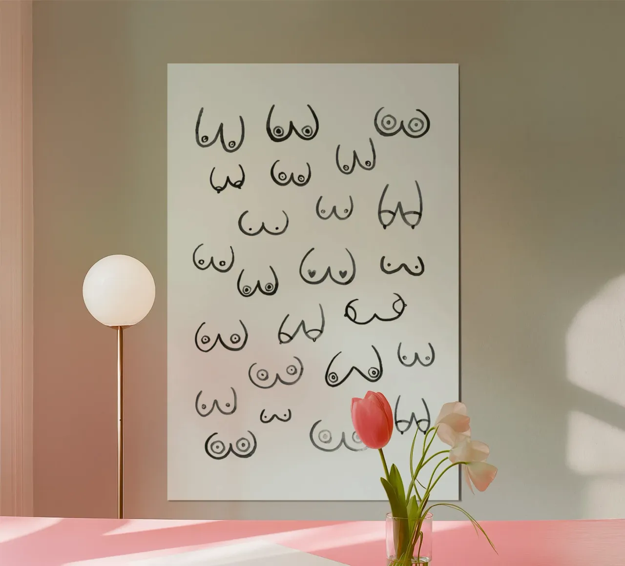 Busenfreunde poster con telaio in legno da typealive