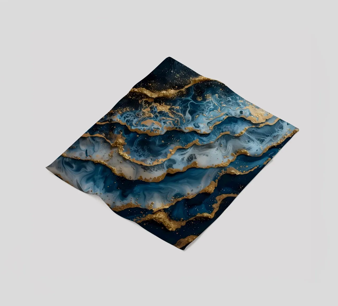 Golden Beach Waves Art plaid polaire de Ginnery