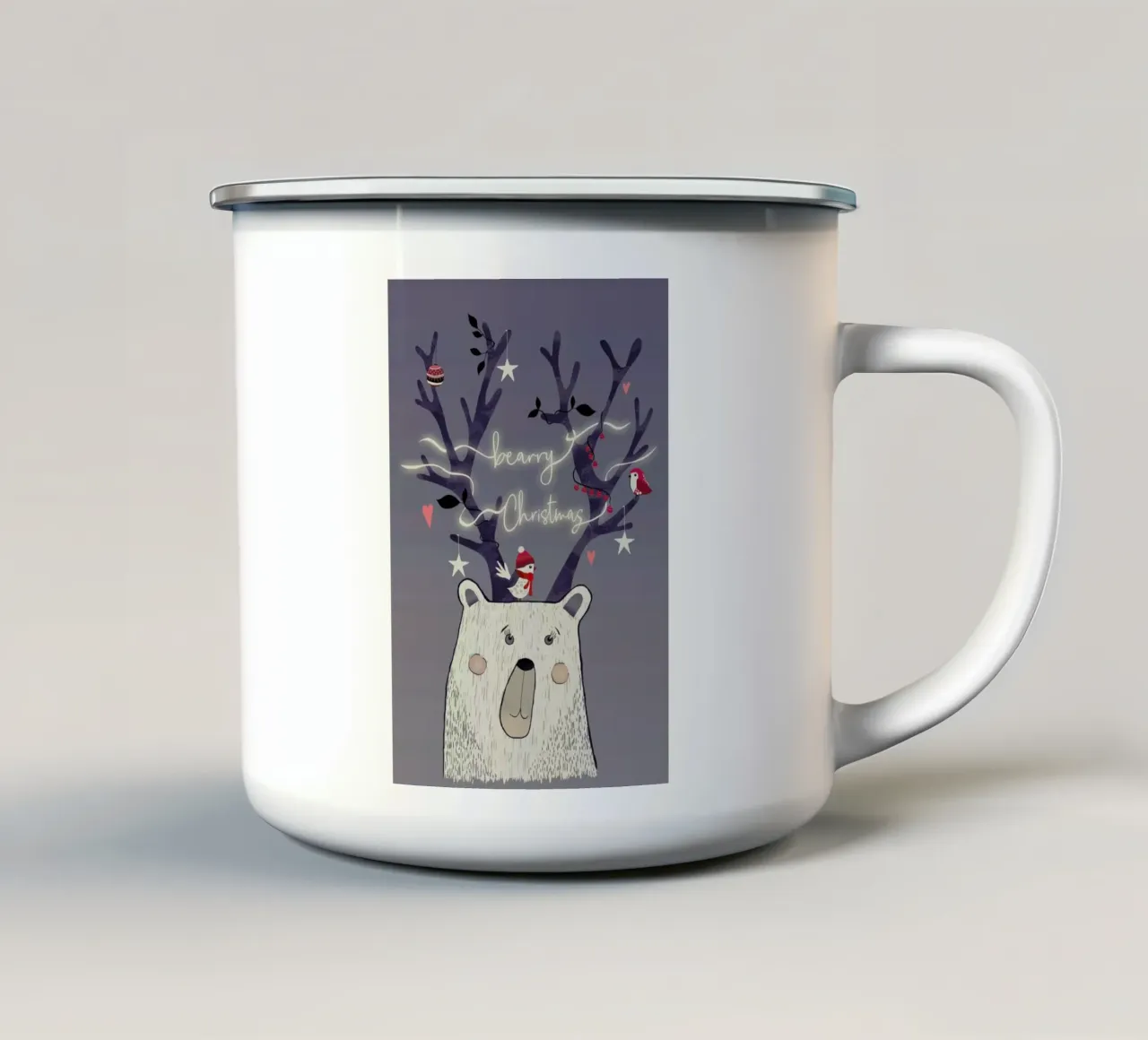 Bearry X-Mas tazza in smalto da Sabrina Ziegenhorn