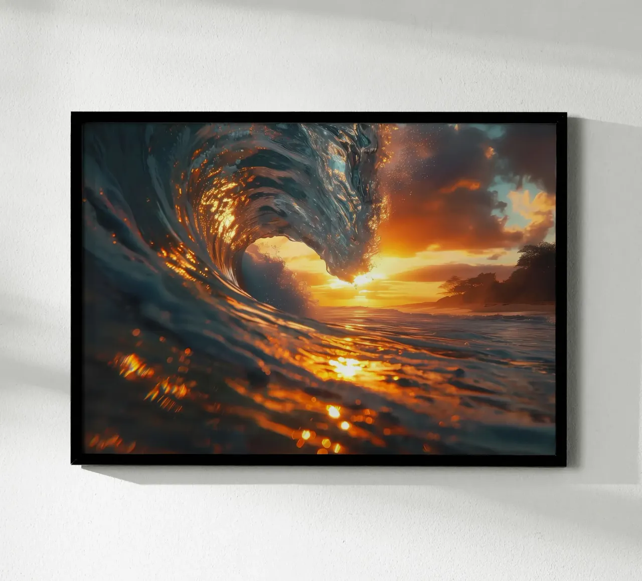 Olas de verano en la playa poster de Ginnery