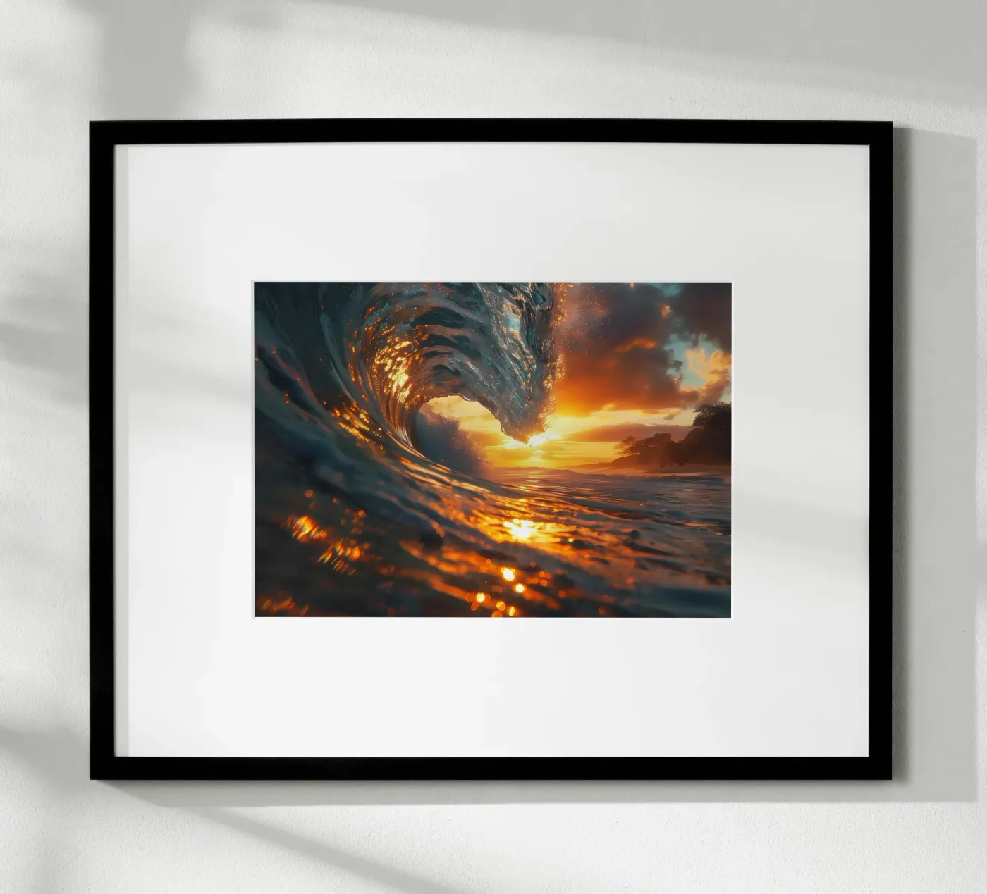 Summer Beach Waves poster by Ginnery