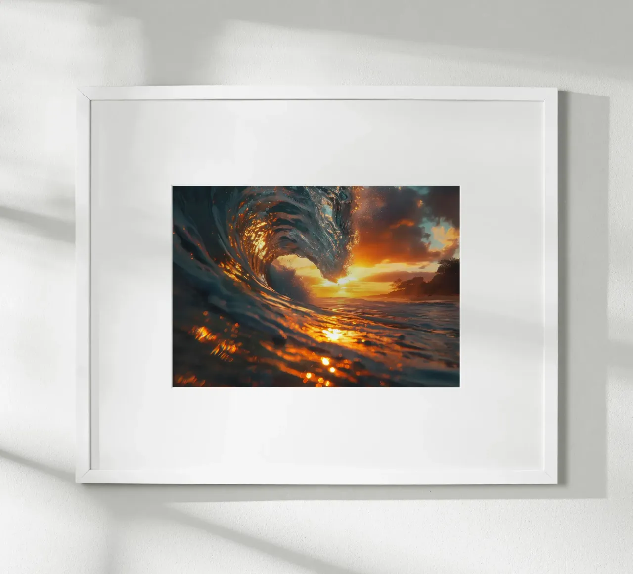 Olas de verano en la playa poster de Ginnery