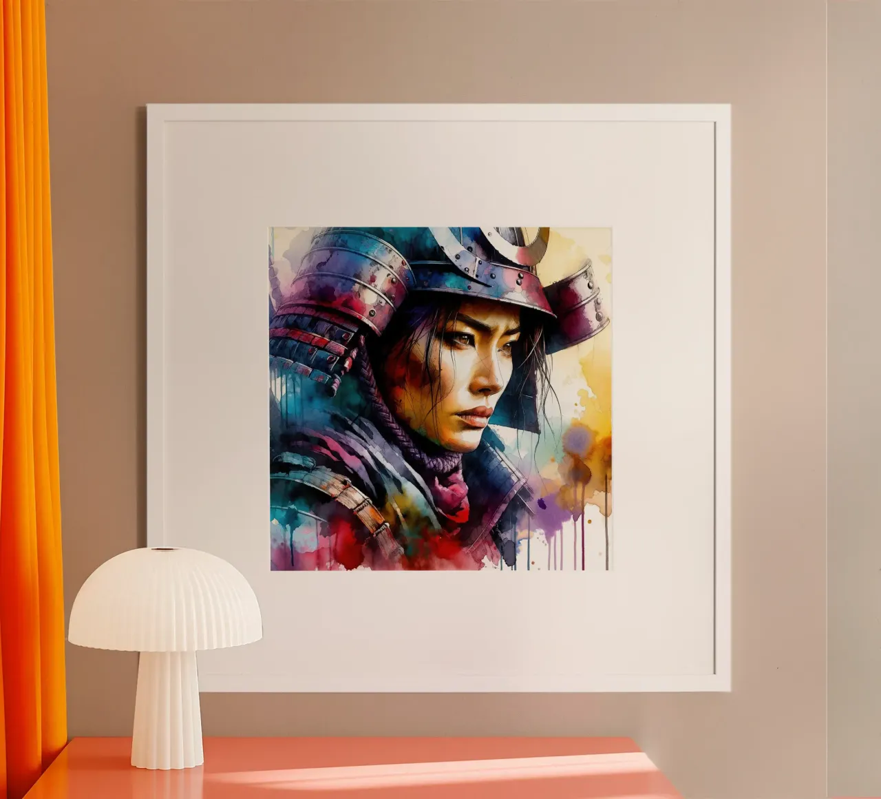 Poderosa mujer guerrera asiática poster de Chromatic Fusion Studio