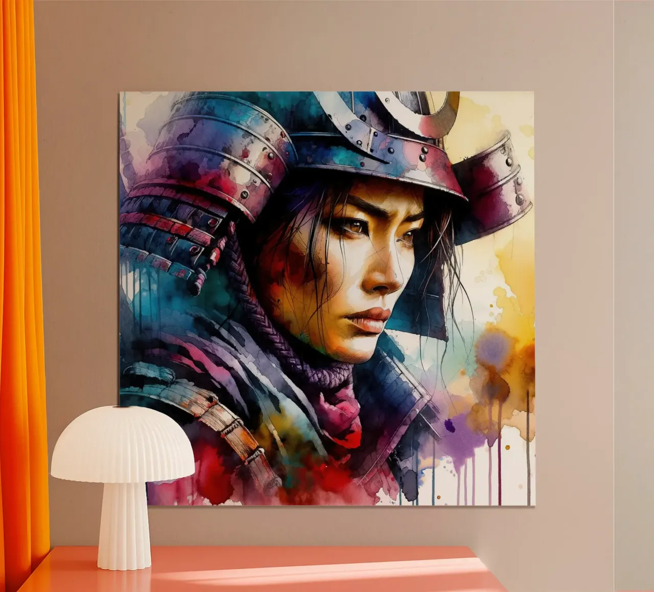 Poderosa mujer guerrera asiática poster de Chromatic Fusion Studio