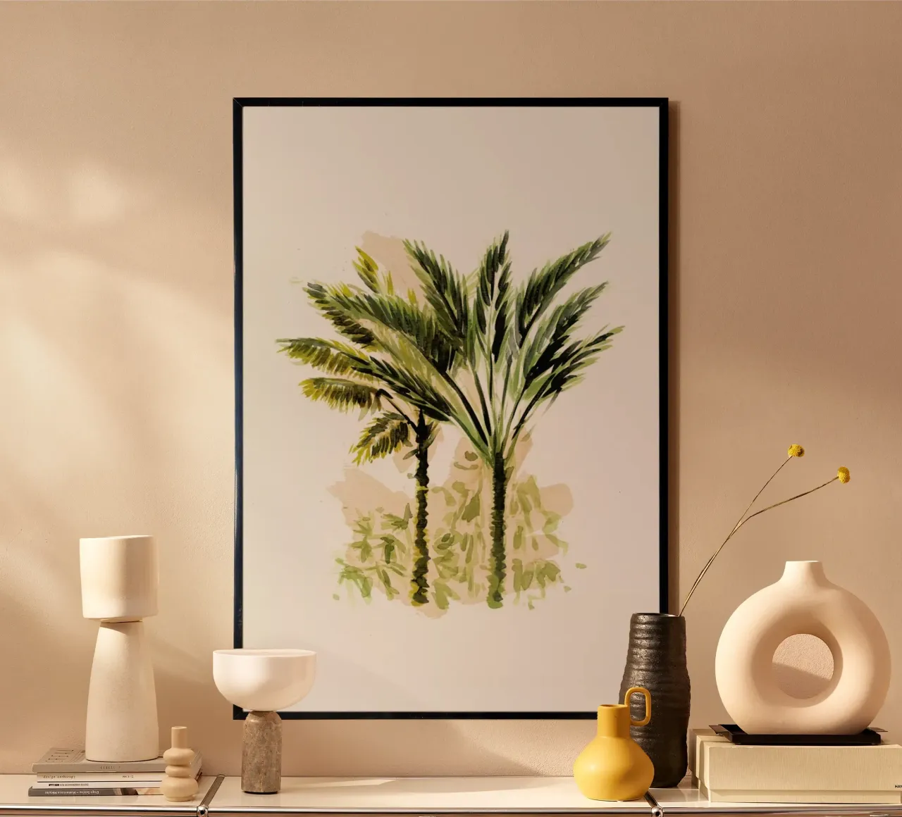 Plants 03 poster con telaio in alluminio da Farina Kuklinski