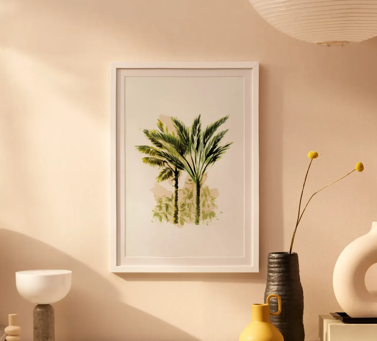 Plants 03 poster con telaio in alluminio da Farina Kuklinski