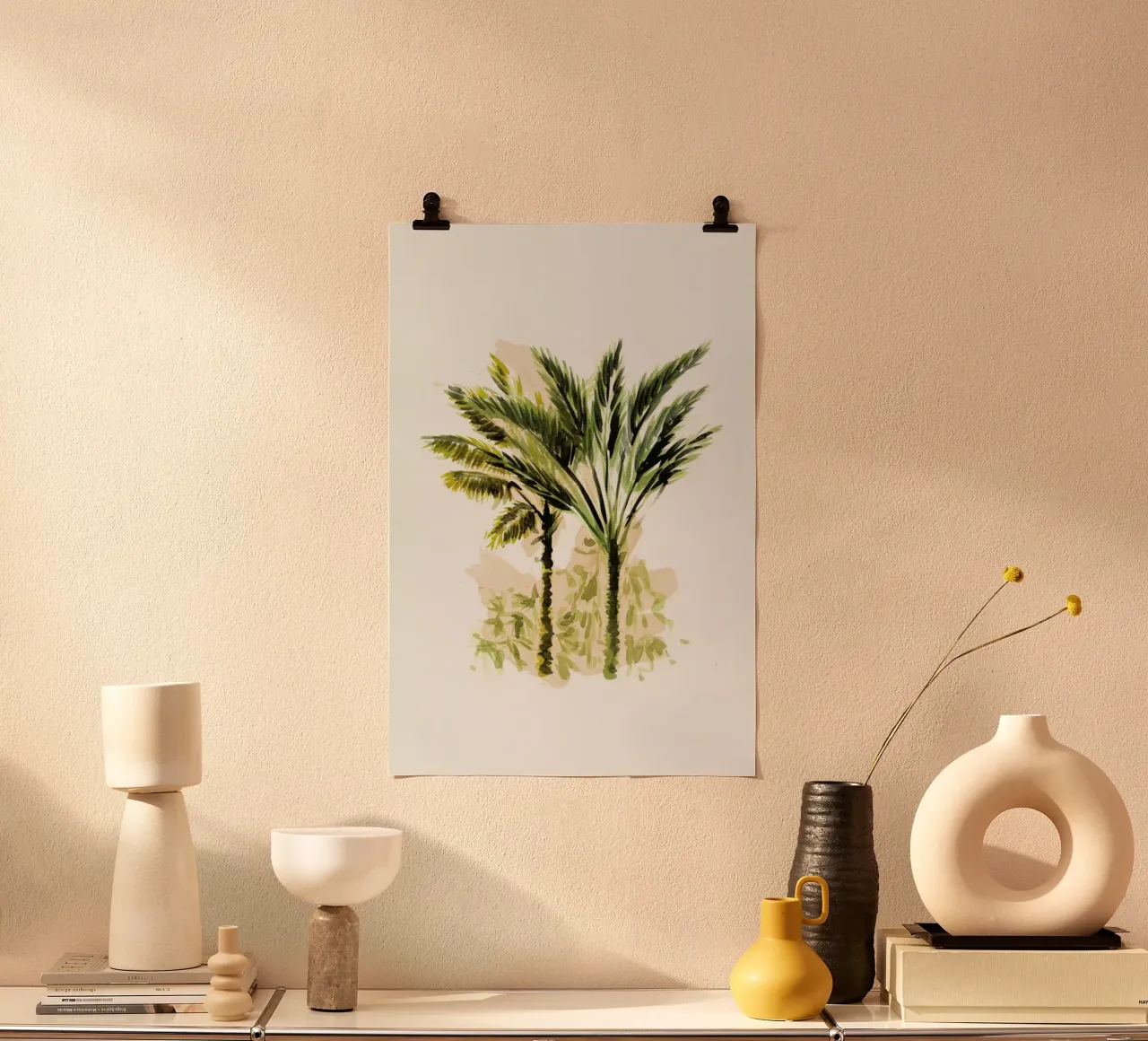 Plants 03 poster con telaio in alluminio da Farina Kuklinski