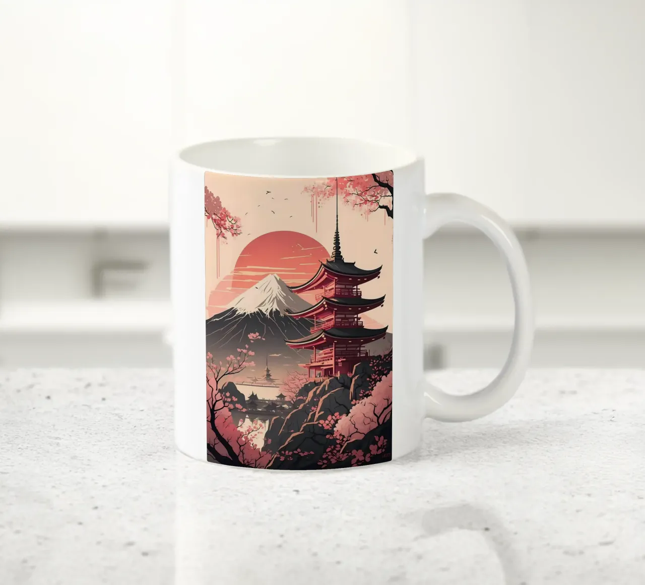 Japan Landscape Painting ceramic mug by Mikesell