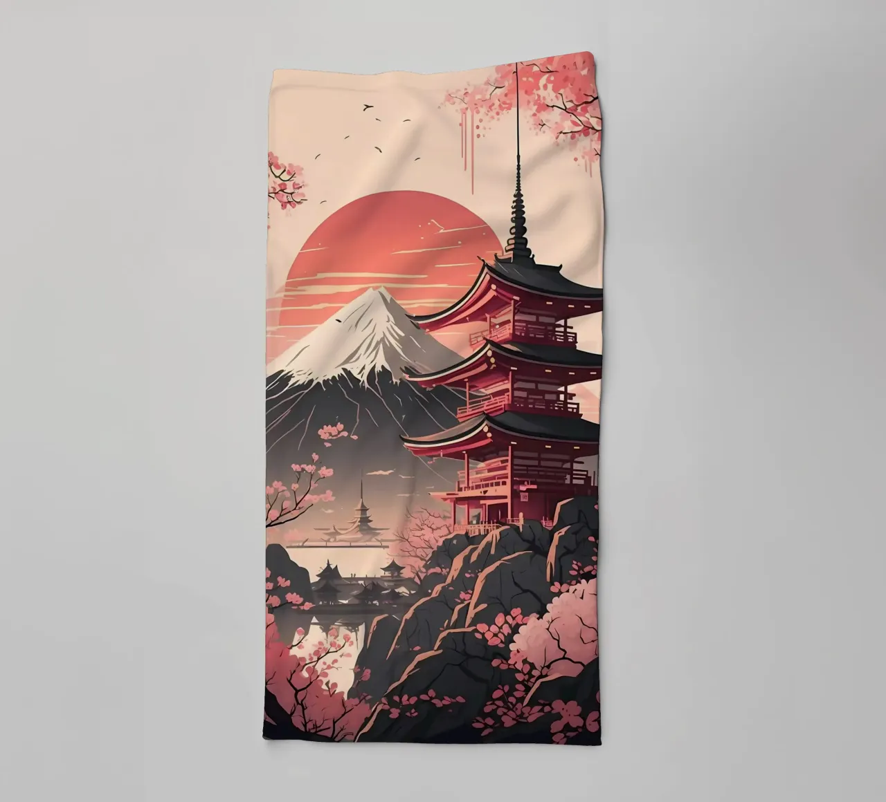 Paisaje japonés toalla de baño de Mikesell