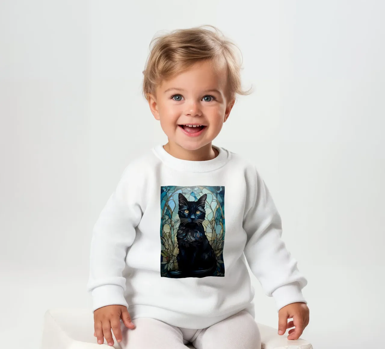 Gatto nero Kintsugi Art felpa neonato da Ginnery