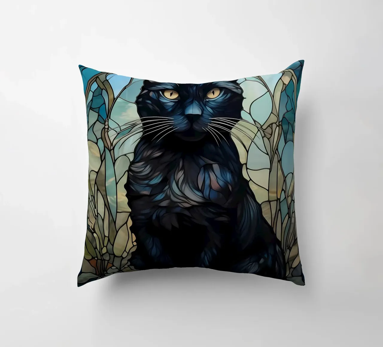 Gatto nero Kintsugi Art cuscino da Ginnery