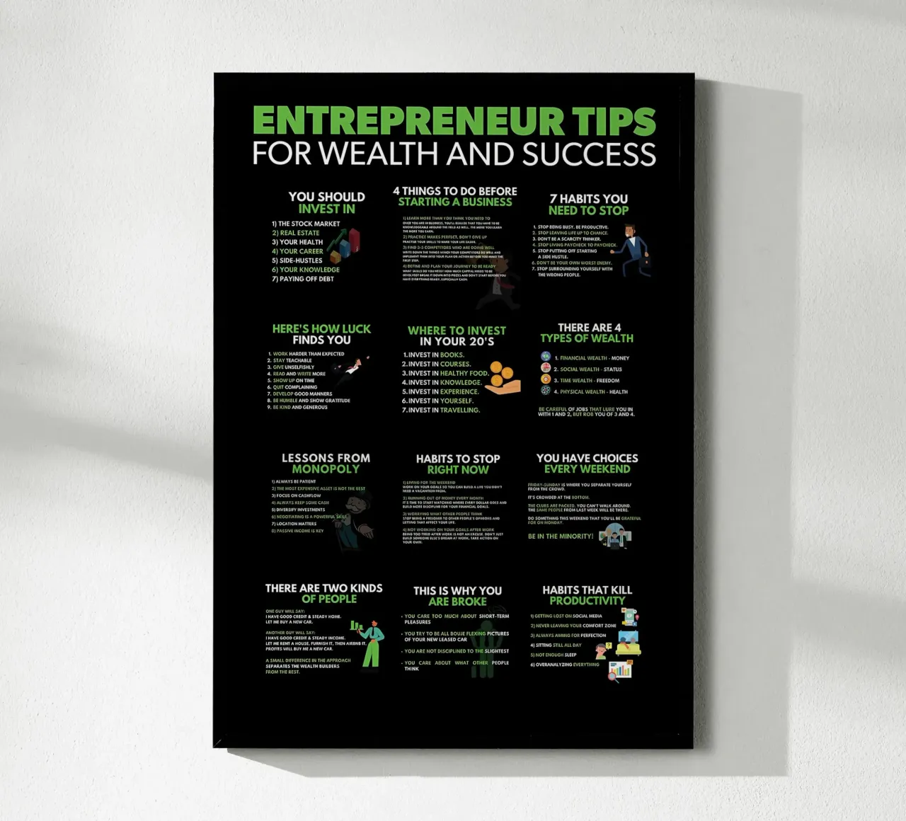 Suggerimenti per il successo imprenditoriale poster da Delaplane