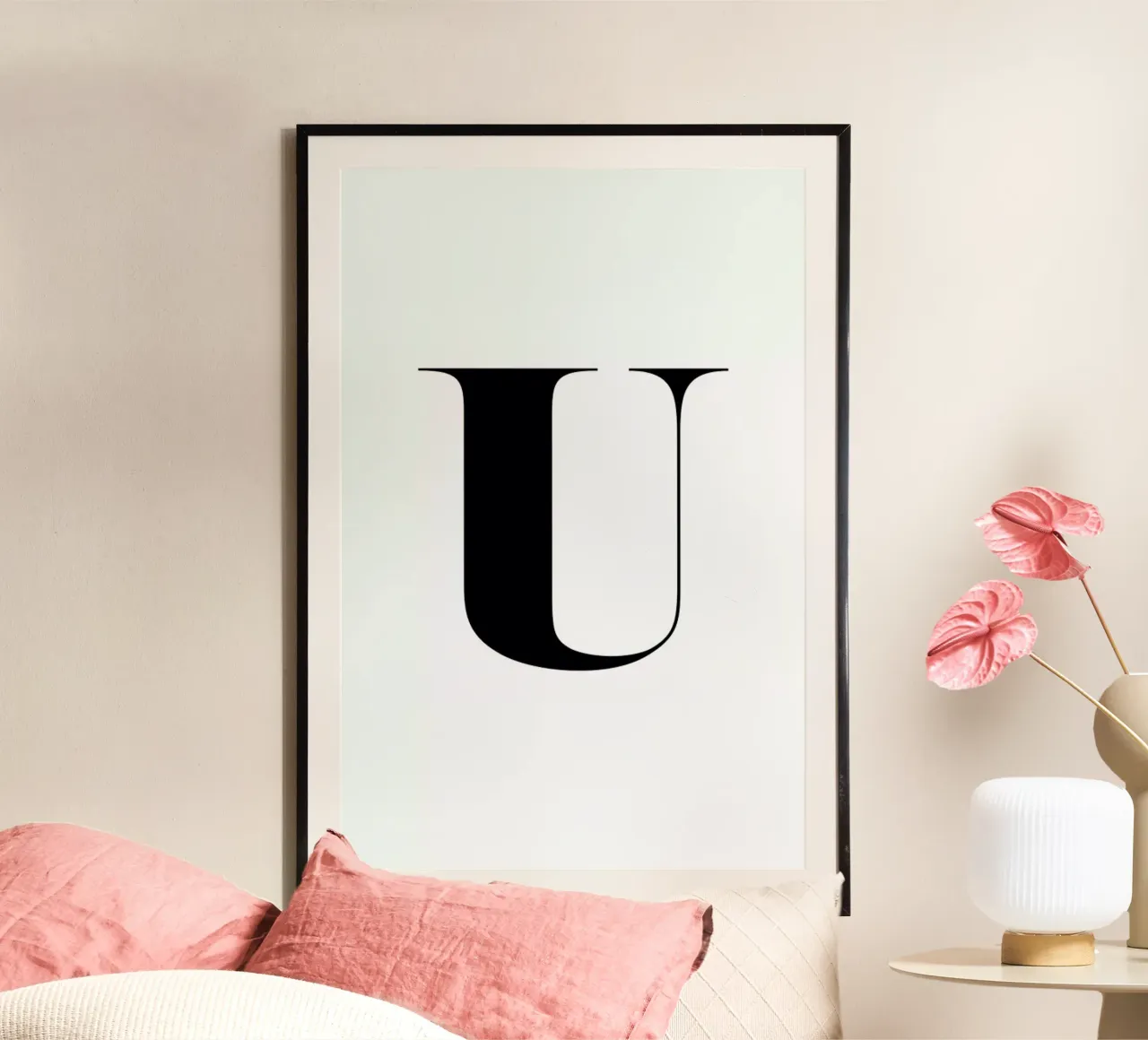 U poster con telaio in alluminio da Mottos by Sinan Saydik