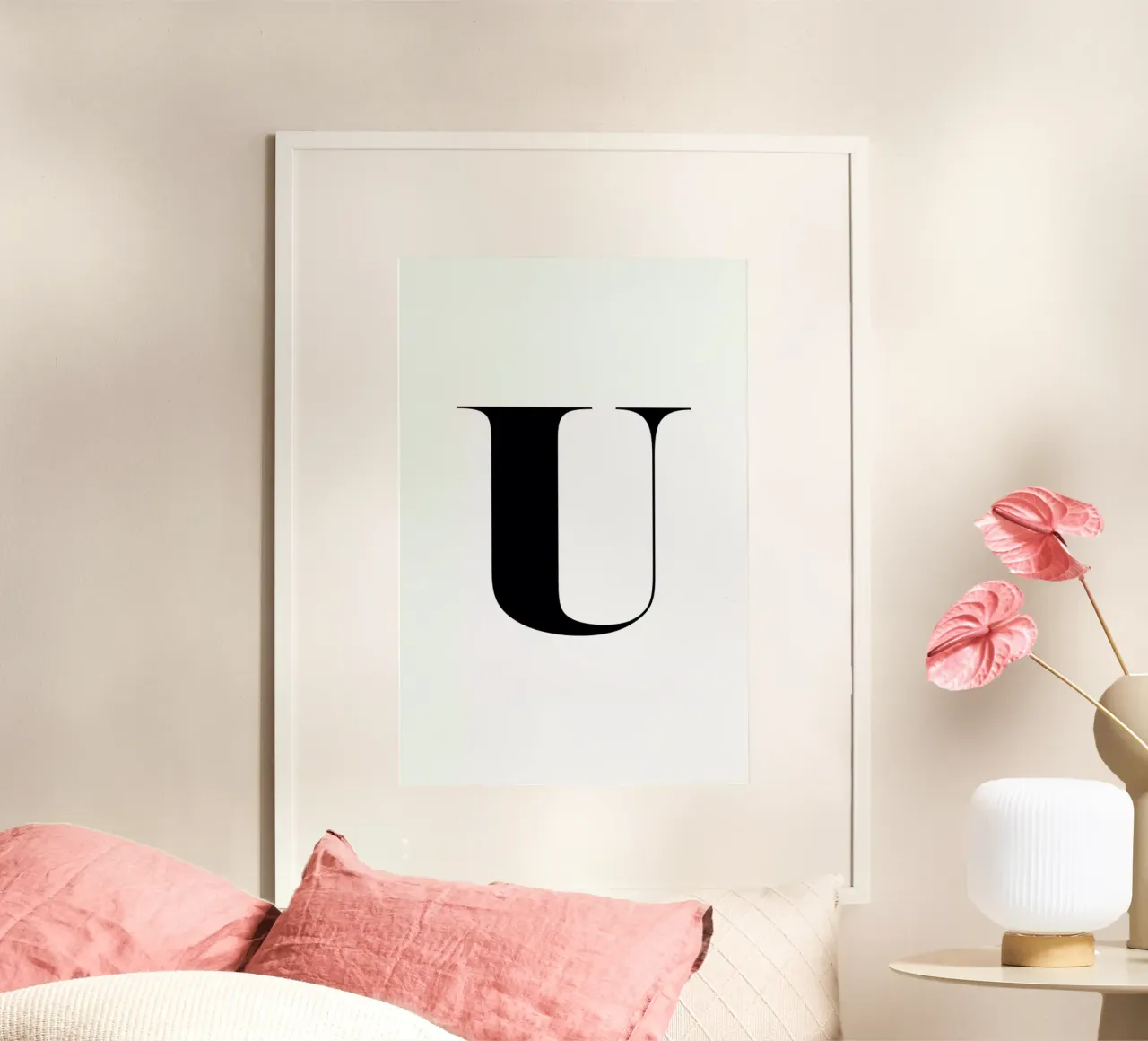 U poster con telaio in alluminio da Mottos by Sinan Saydik