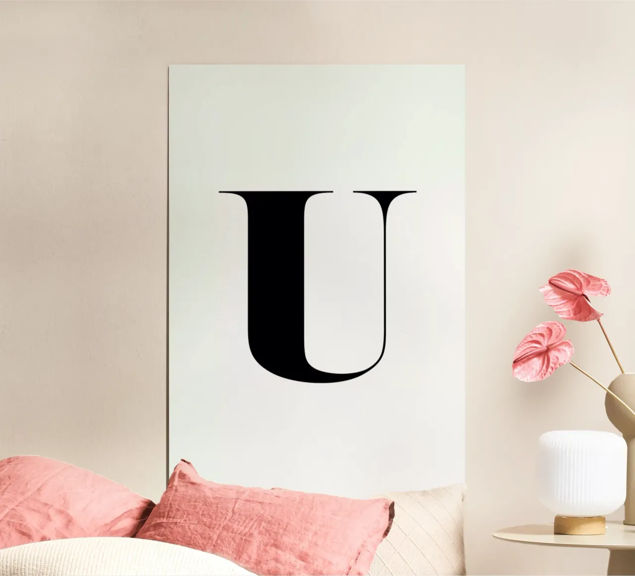 U poster con telaio in alluminio da Mottos by Sinan Saydik