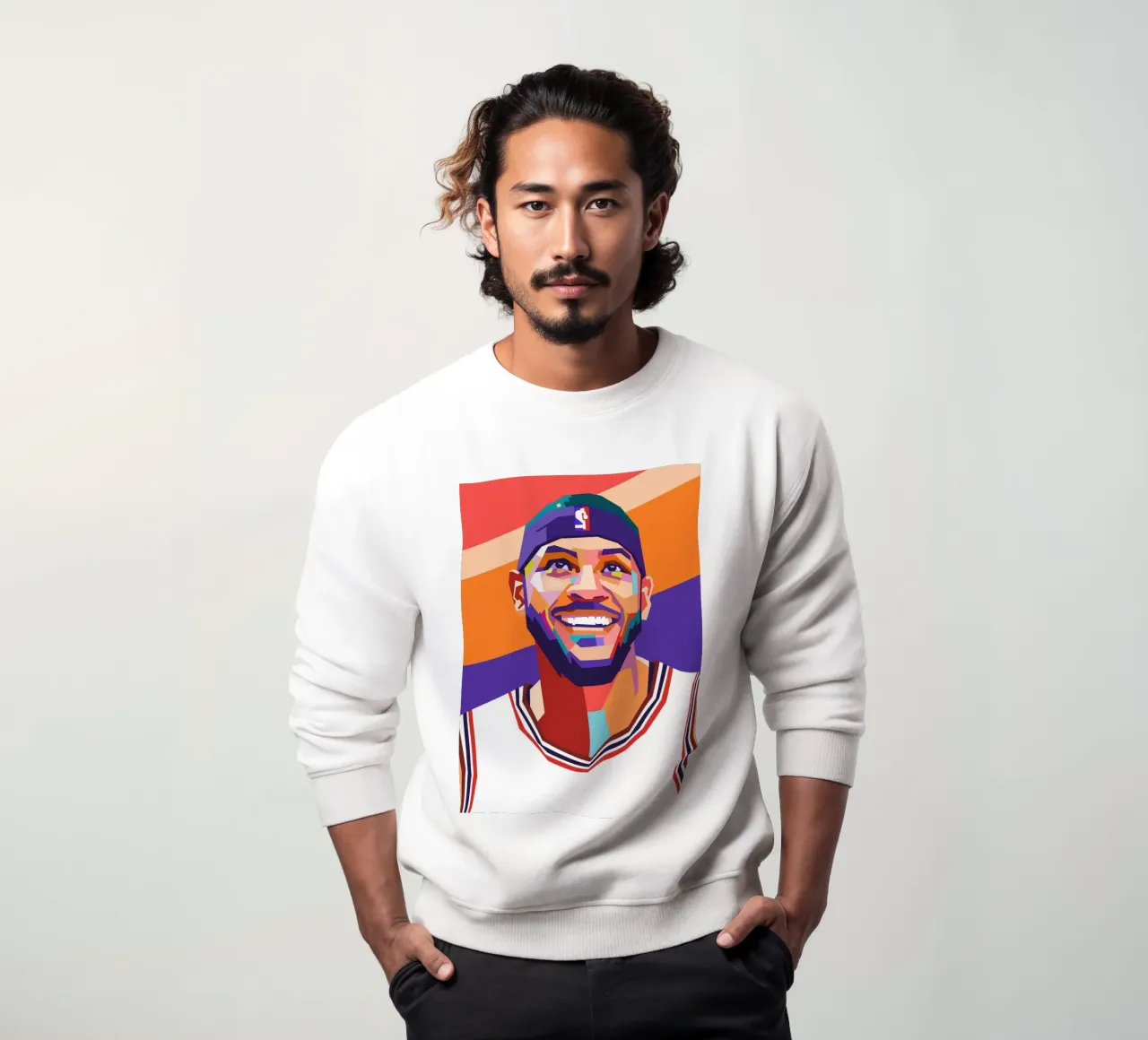 Carmelo Anthony sullo stile artistico di WPAP felpa da Hantamrata